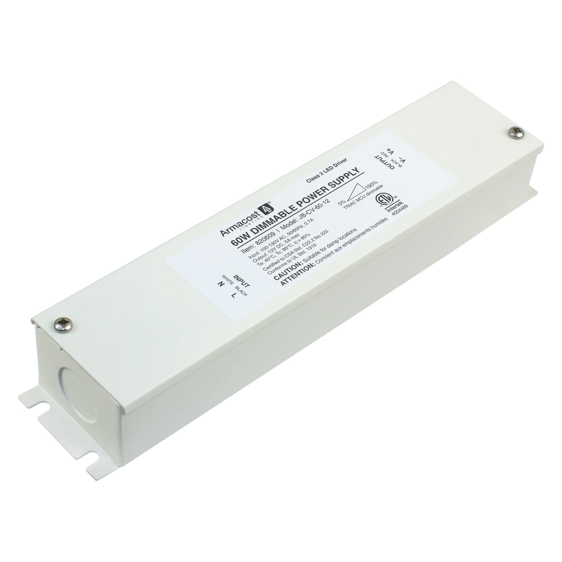 Armacost Lighting 60-Watt Dimmable 12V DC TRIAC LED Driver with Enclosure 820609