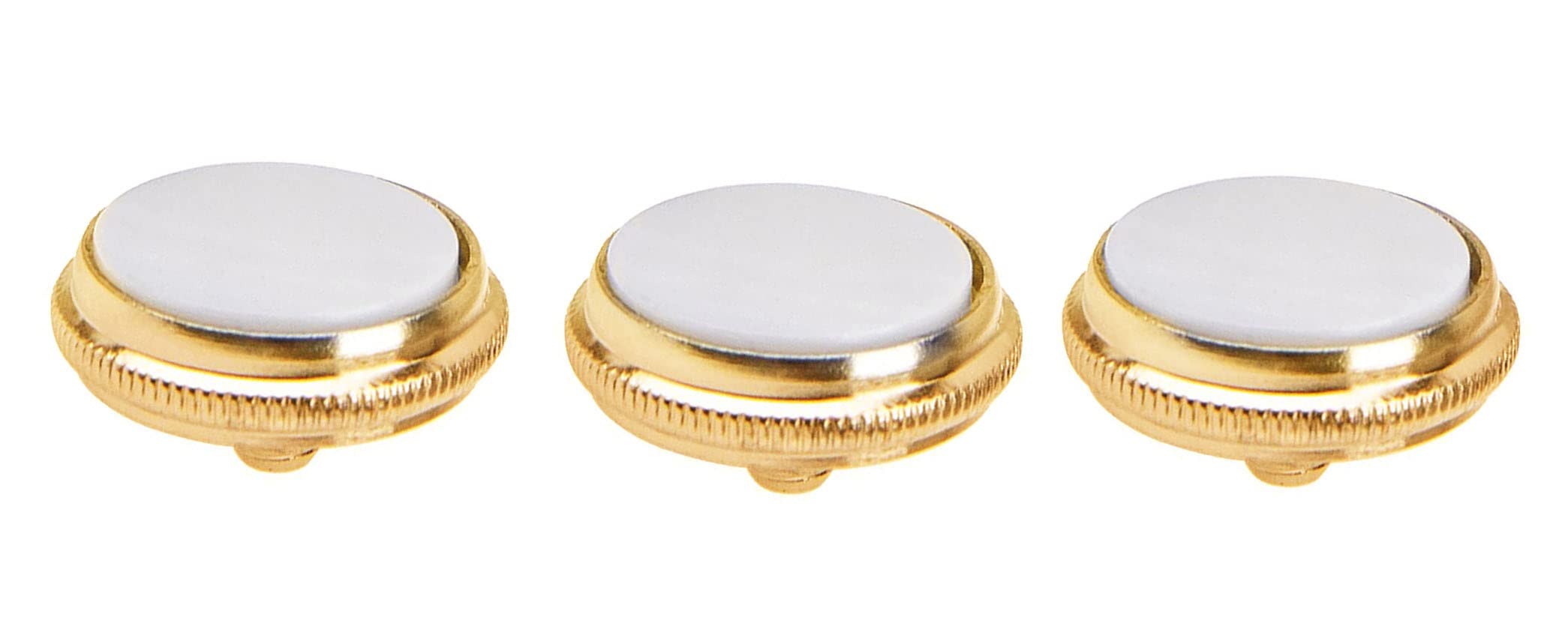 Jiayouy Gold White Shell Inlay Trumpet Finger Buttons For Trumpet Accessory Replacement 3 Pcs