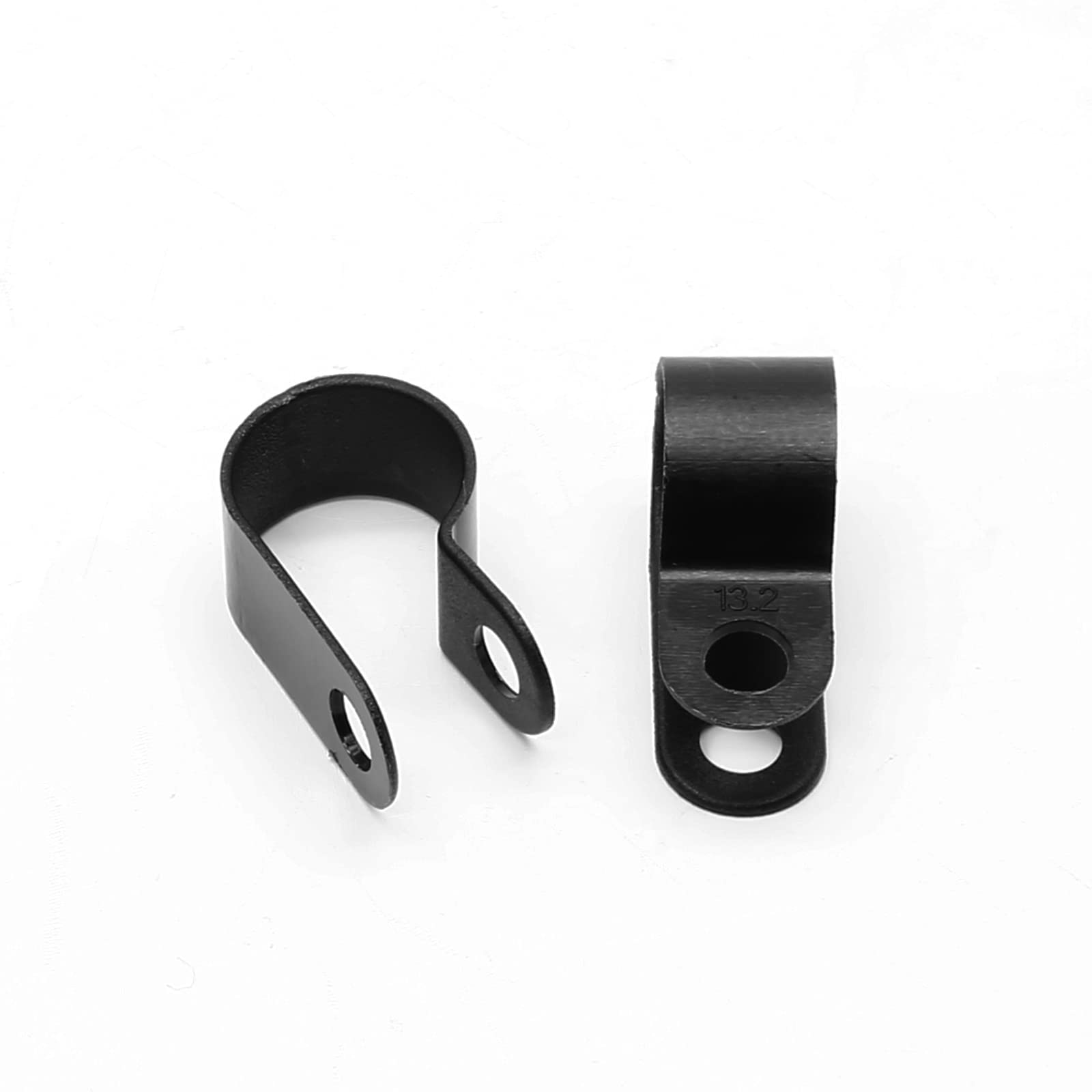 Half Inch R Clip Suiwotin 120Pcs 1/2 Inch R Type Cable Clamps, Nylon Wire Cable Clips W ...