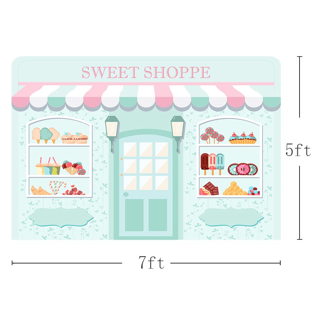 Mehofond 7X5Ft Sweet Shoppe Backdrop Dessert Parlor For Girl Birthday Photography Background Kids Party Banner Baby Shower Donut