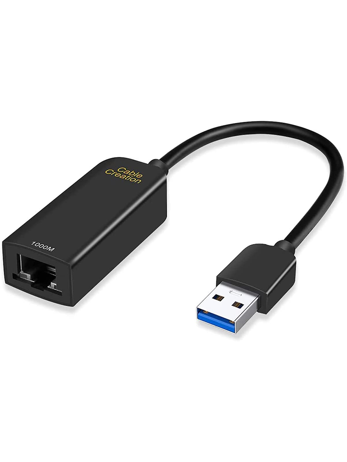 Cablecreation Usb To Ethernet Adapter 3.0, 10/100/1000 Mbps Usb 3.0 To Lan Ethernet Network Adapter, Rj45 To Usb A Wired Interne