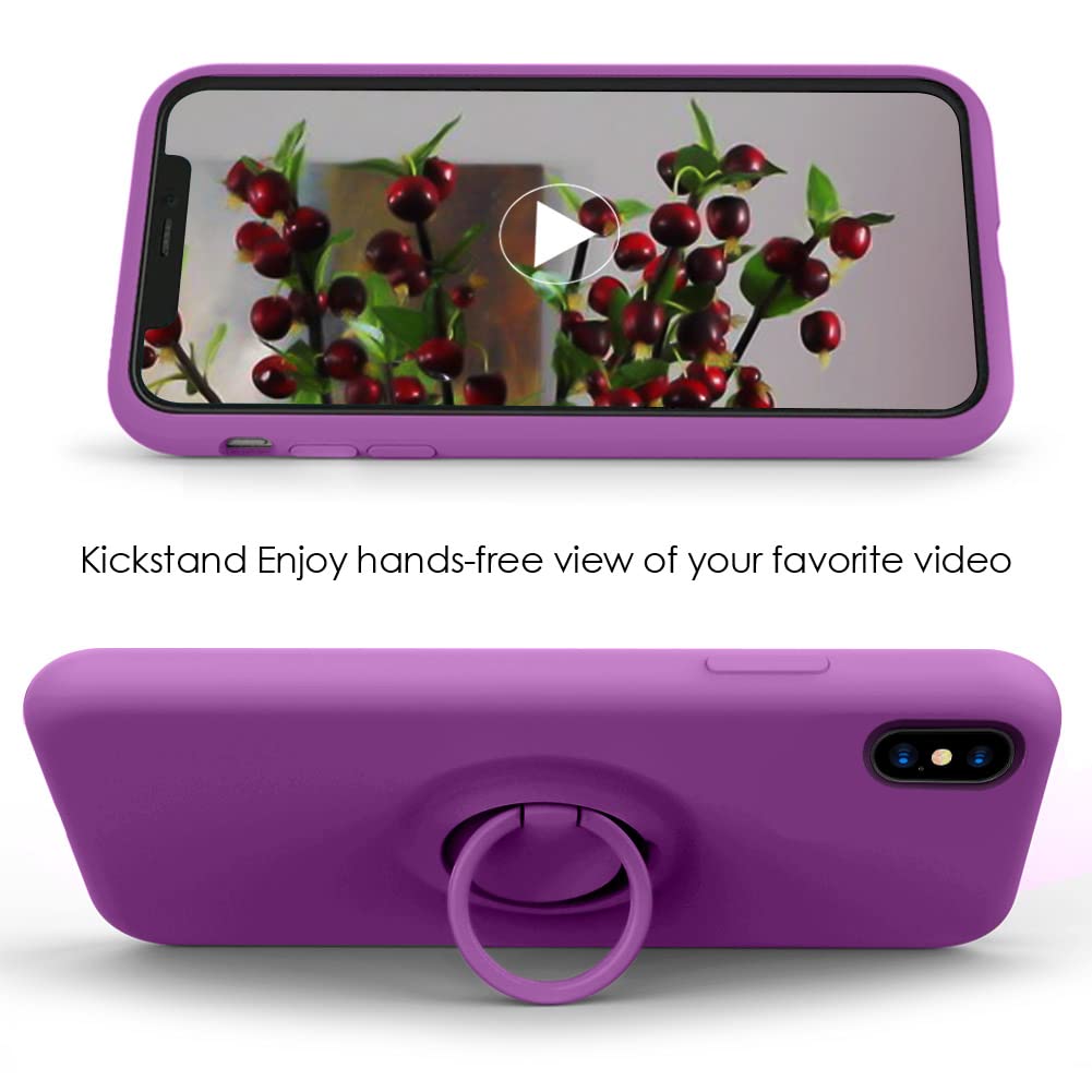 Mocca For Iphone Xs Max Silicone Case With Kickstand | Anti Scratch Full Body Shockproof Protective Case For Iphone Xs Max   Pur