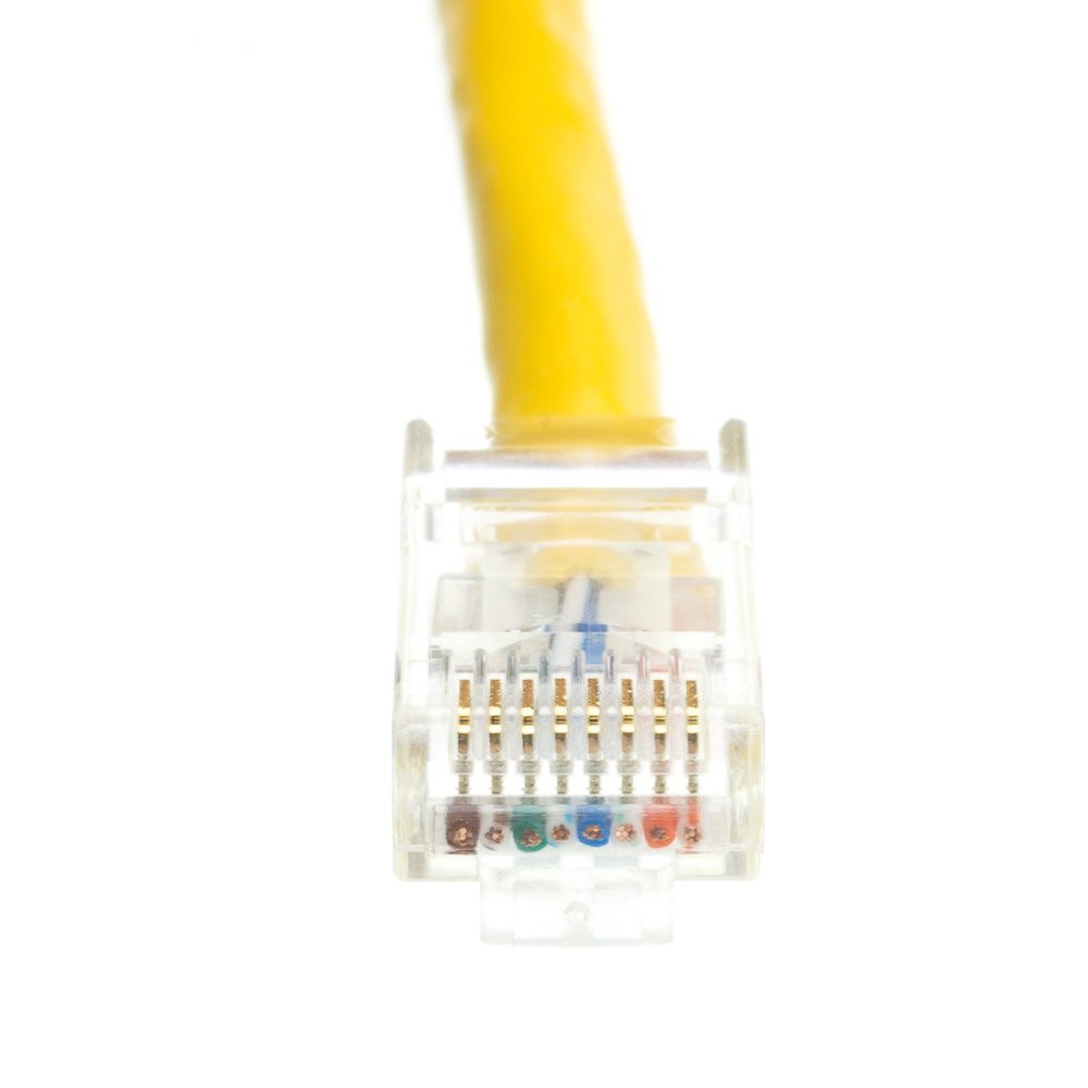 Cablewholesale 5 Foot Cat6 Yellow Ethernet Patch Cable, Bootless, 24Awg Network Cable With Rj45 Gold Plated Connector, 4 Pair St