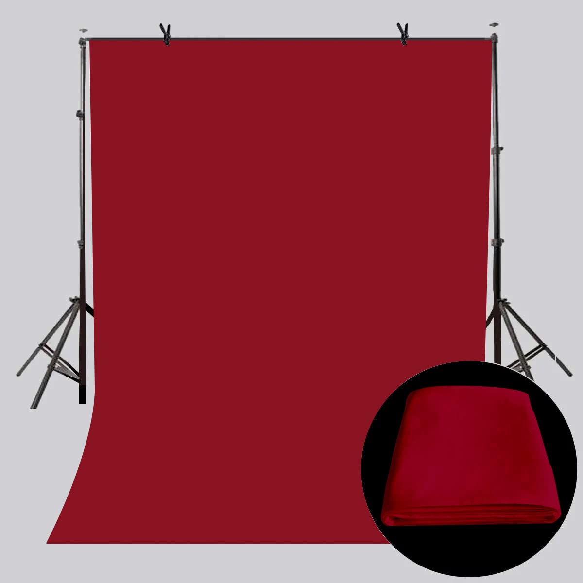 Lylycty 5X7Ft Burgundy Cloth Photography Backdrop Solid Color Photo Background Video Props Ly666