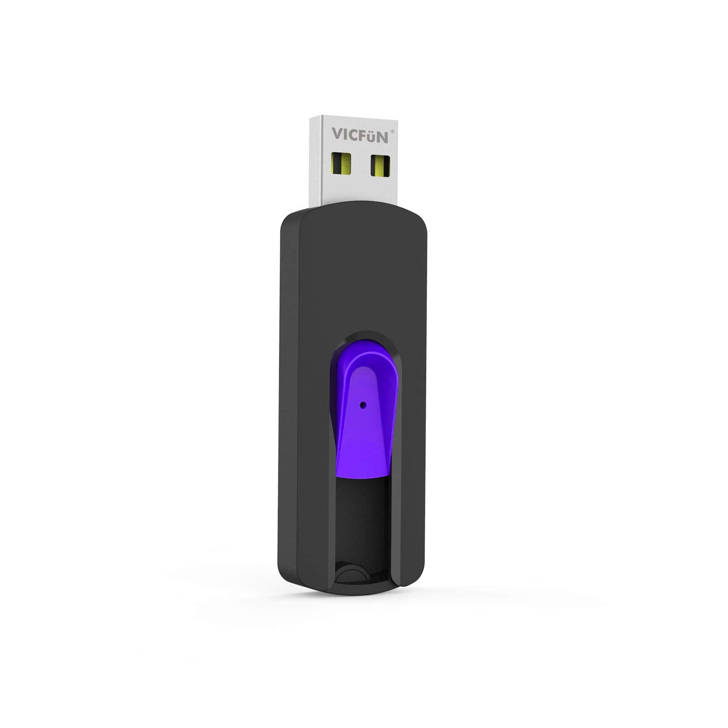 Vicfun 2 Pack 32Gb Usb Flash Drives Usb 3.0 Flash Drive Slide Retractable Usb Memory Stick 32G Data Storage,Cyan/Purple