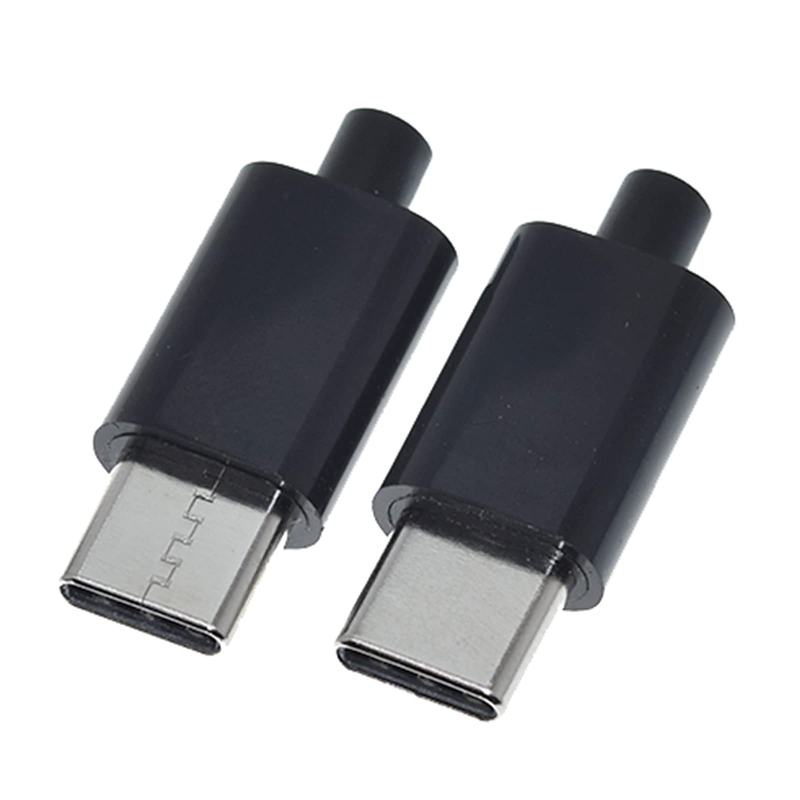 Anmbest 10Set Usb 3.1 Type C Male Connector 24 Pin Welding Data Line Interface 24P Pcb Board Support Module (Black)