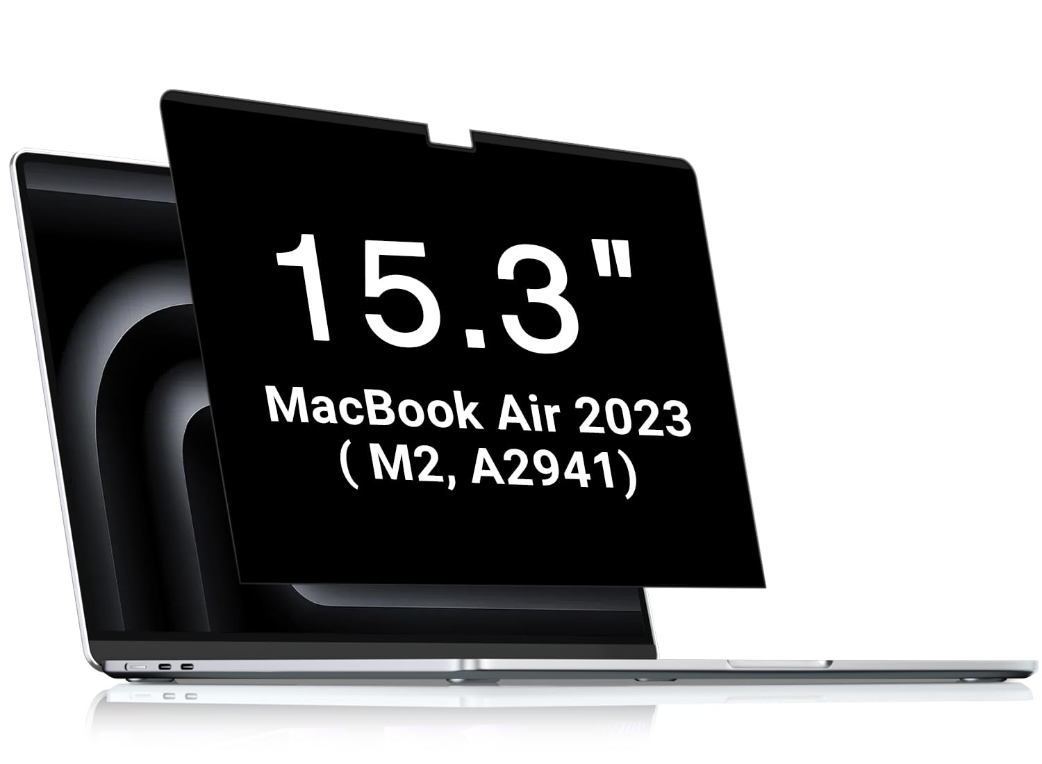 Filmext Privacy Screen Macbook Air 15.3 Inch M2 Chip 2023 Model A2941, Removable Anti Blue Light Glare Filter Privacy Screen Pro