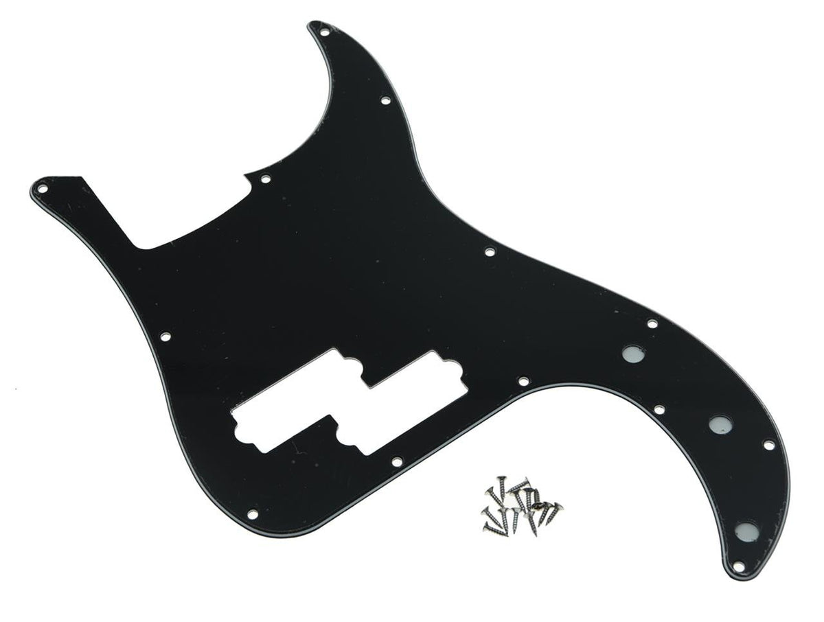 Kaish 13 Hole P Bass Style Pickguard Pb Scratch Plate Bass Pickguard For Usa/Mexico Precision P Bass Black 3 Ply