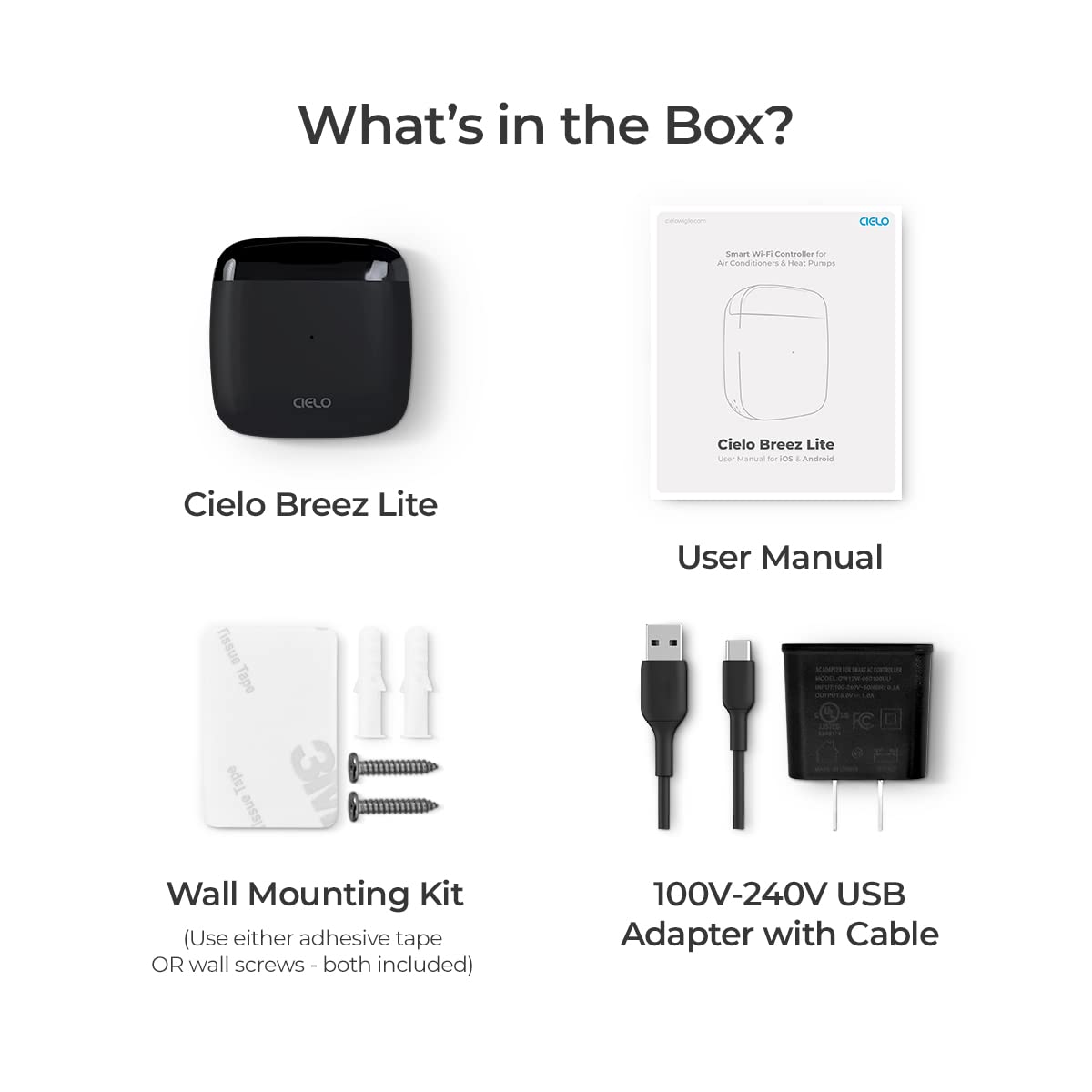 Breez Lite | Smart Ac Controller For Mini Split, Window & Portable Air Conditioners & Heat Pumps | Free App, No Subscriptions |