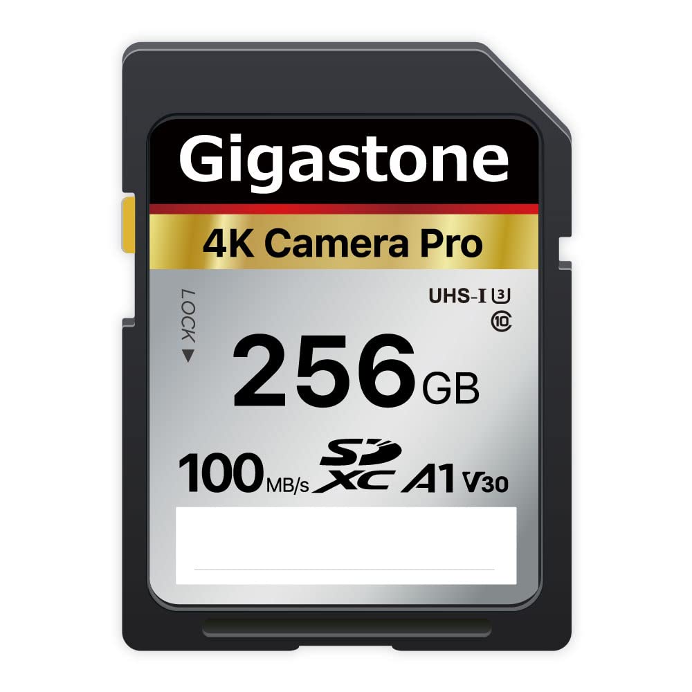 Gigastone 256Gb Sd Card V30 Sdxc Memory Card High Speed 4K Ultra Hd Uhd Video Compatible With Canon Nikon Sony Pentax Kodak Olym