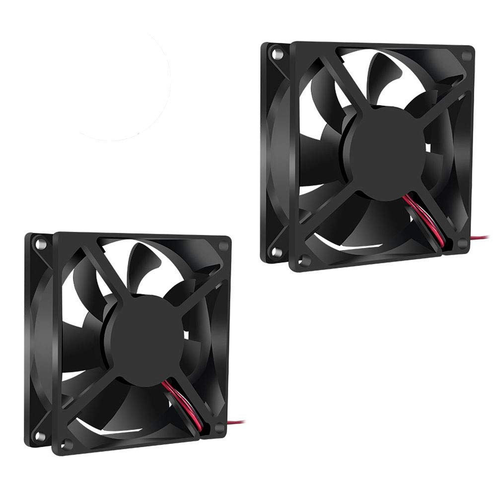 2Pcs 12V 3.14In 0.98In Fan 80Mm X 80Mm X 25Mm Fan Dc 12V 8025 Brushless Cooling Fan 80Mm 25Mm For Cooling Pc Computer Case Cpu C