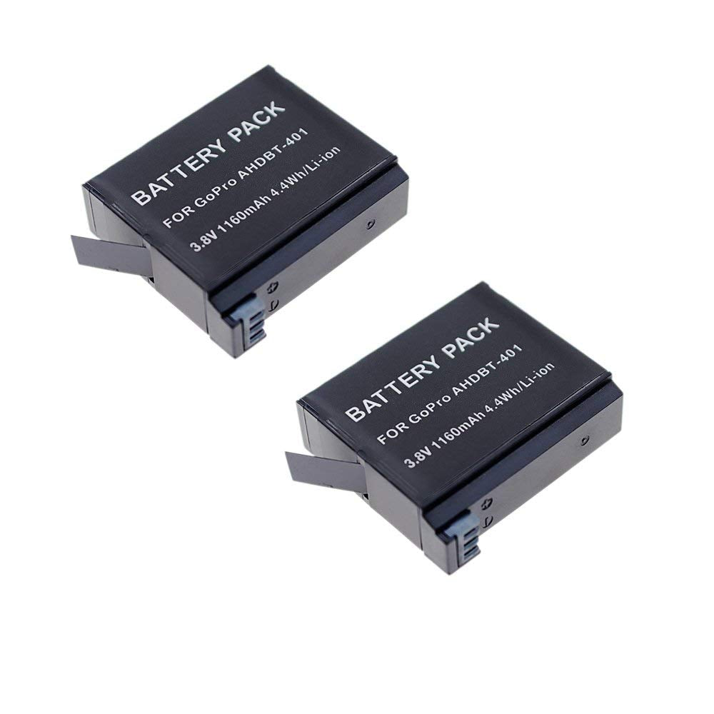 Suptig Battery (2 Pack) And Daul Charger For Gopro Hero4 Black Gopro Hero4 Silver And Gopro Ahdbt 401