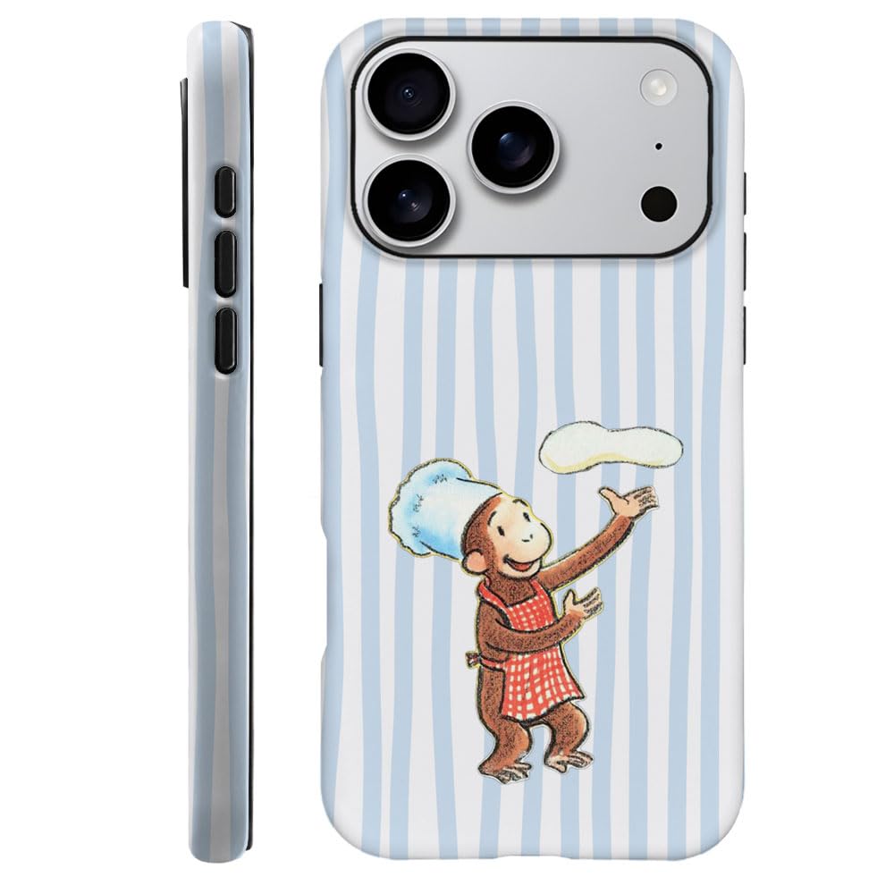Case for iPhone 17 Pro - [Drop Protection Phone Cover] - Hybrid Case for Girl Women - Funny Monkey Stripes 02