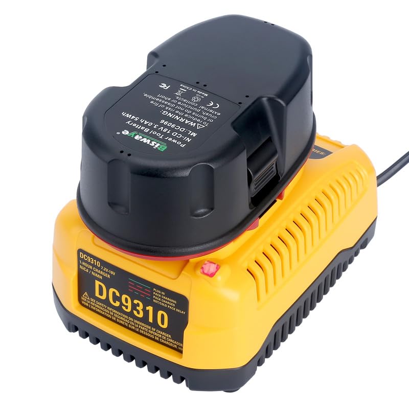 Biswaye Dc9310 Charger Compatible With Dewalt 18V Xrp Nicad Nimh Dc9096 Dc9098 Dc9099 Dw9099 Dw9072 Dw9057 Dw9091 Dw9094 Dc9071