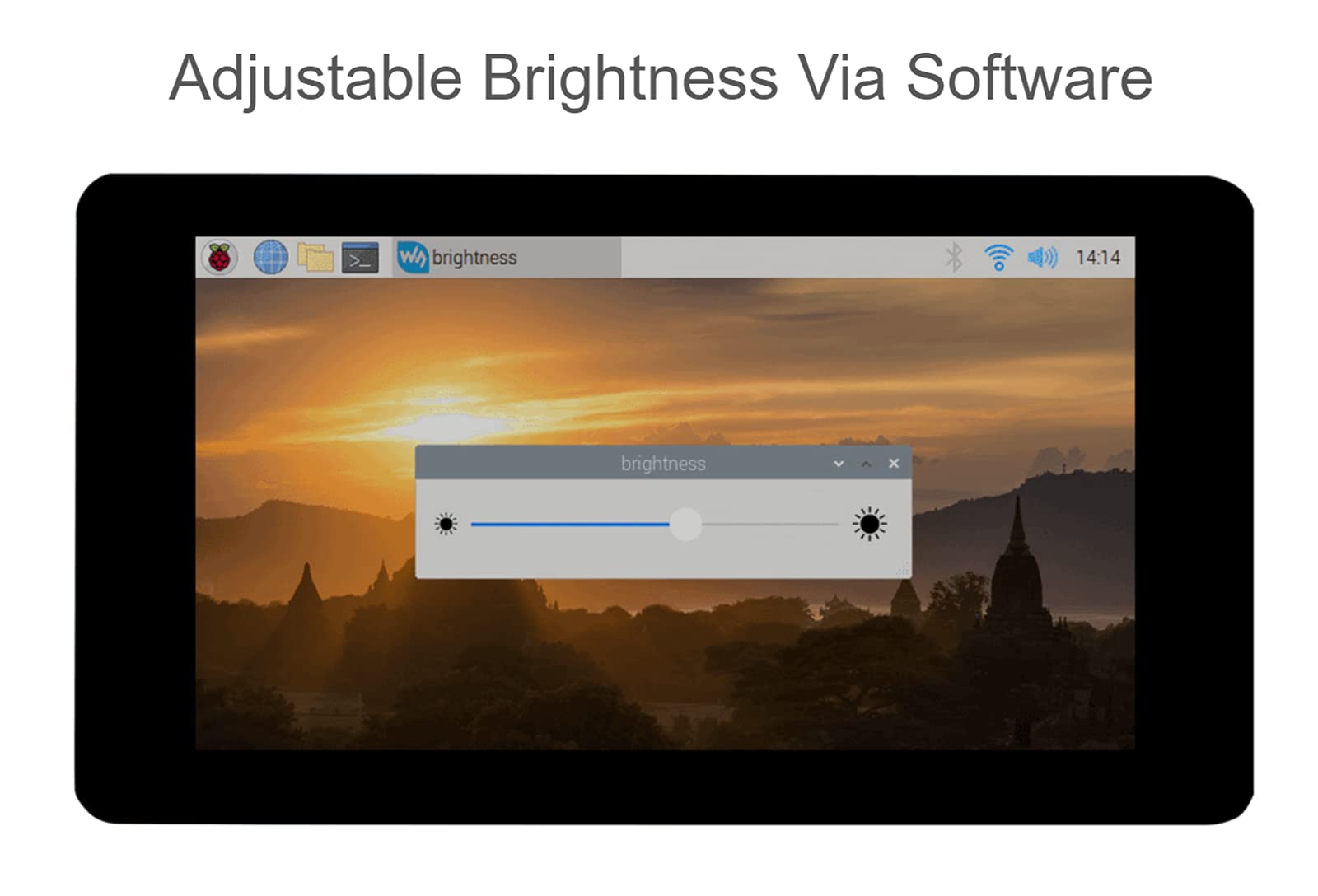 Waveshare 7 Inch Dsi Lcd Touch Screen 800  480 Monitor For Raspberry Pi 4B/3B+/3A+/3B/2B/B+/A+, Capacitive Tft Display Module Te