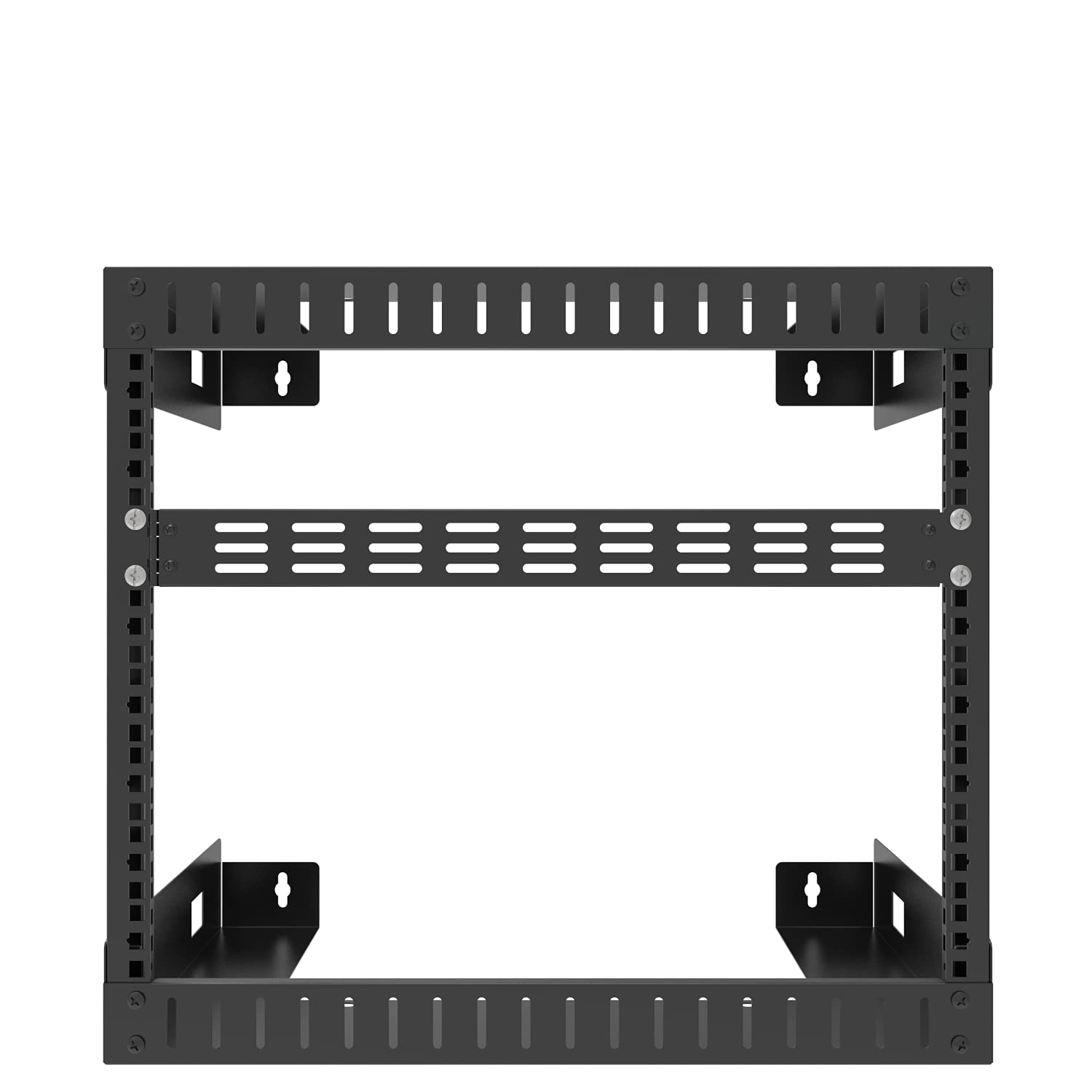 Jingchengmei 1U Hinged Blank Panel   Slot Vented Server Rack Panel For 19 Inch Network Cabinet Or Server Rack Enclosure Black (1Uvbphn, Black)