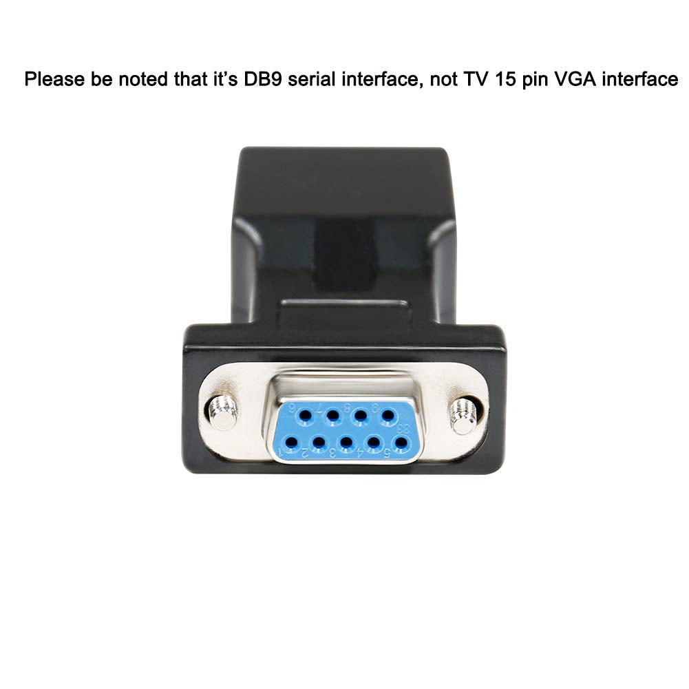 Dtech Db9 To Rj45 Serial Adapter Rs232 Female To Rj-45 Female Ethernet Converter Compatible With Standard 9 Pin Rs-232 Devices
