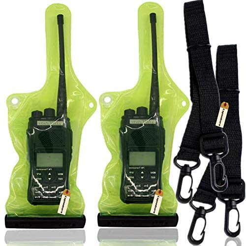 Lsgoodcare Portable Two Way Radio Waterproof Rainproof Bag Case Pouch Compatible With Motorola Kenwood Midland Uv 3R Uv 5R Px 888 Walkie Talkie Radio,5 Inch X 13.8 Inch, Green