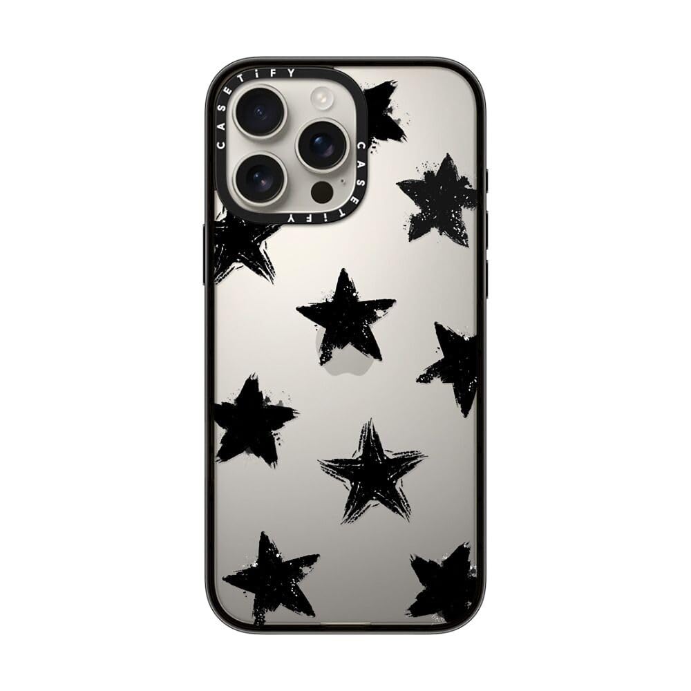 Casetify Compact Case For Iphone 16 Pro Max [Lightweight / 4 Ft. 2X Military Grade Drop Protection/Slim]   Star Marks   Clear Bl