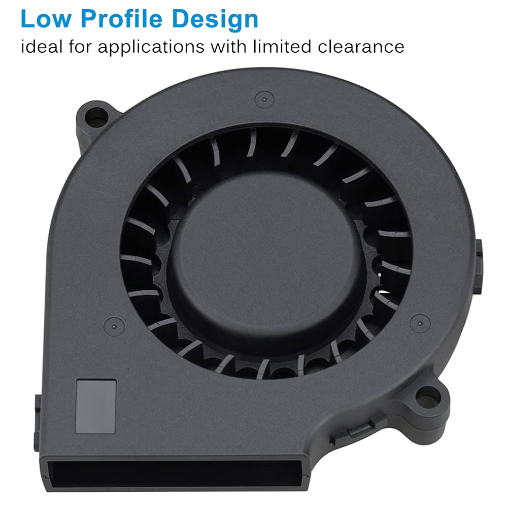 Gdstime 75Mm Blower Fan 2Pin, 75Mm X 15Mm Cooling Blower Fan, 5V Dc Brushless Cooler Fan