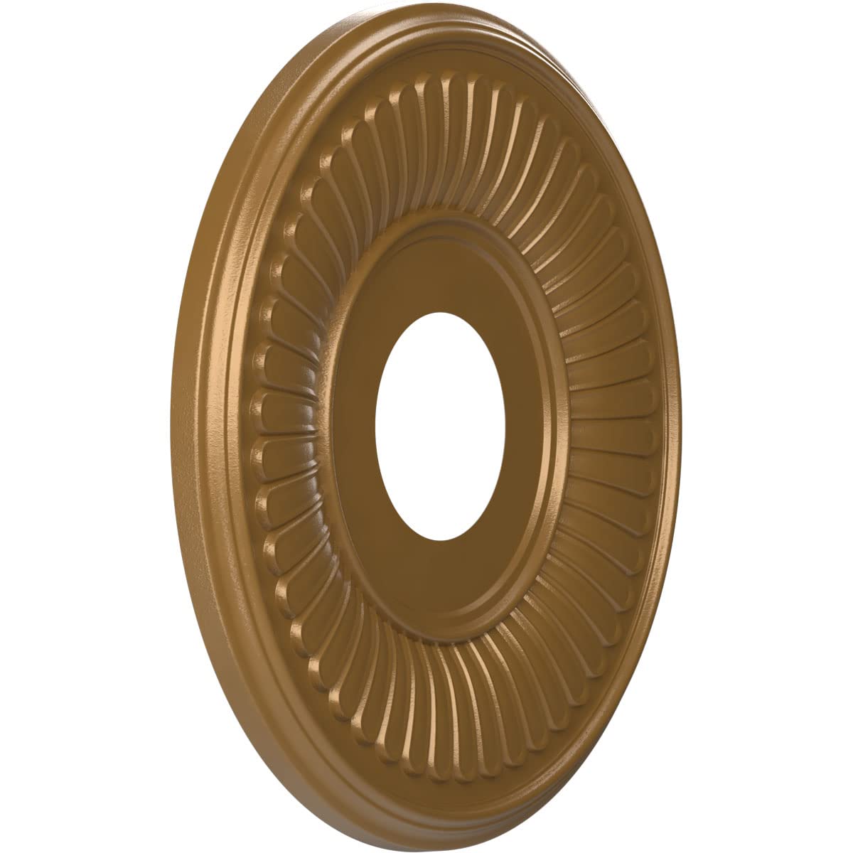 Ekena Millwork Cmp13Becgh Berkshire Thermoformed Pvc Ceiling Medallion (Fits Canopies Up To 5 3/4), 13Od X 3 1/2Id X 3/4P, Metal