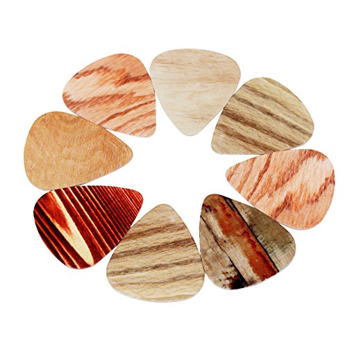 Futaba Wood Grain Guitar Picks  Medium  0.71Mm