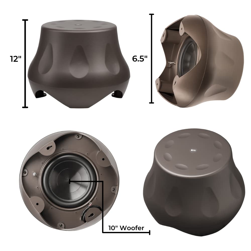 OSD Forza 10 10' Outdoor Subwoofer with 300W of Power and High Impact Molded Enclosure, IP66 rated Weather Resistant