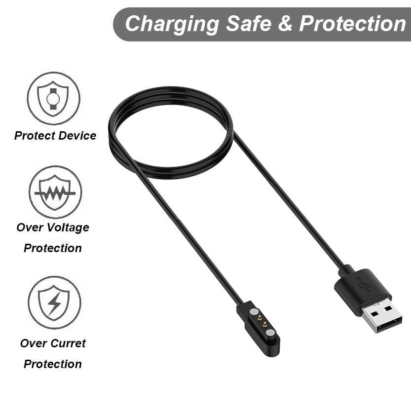 Charger For Veryfit Smart Watch - Idw26, Idw25, Idw23, Idw21, Idw19, Idw17, Idw16, Idw15, Idw13, Id205L, Id206 - Magnetic Chargi