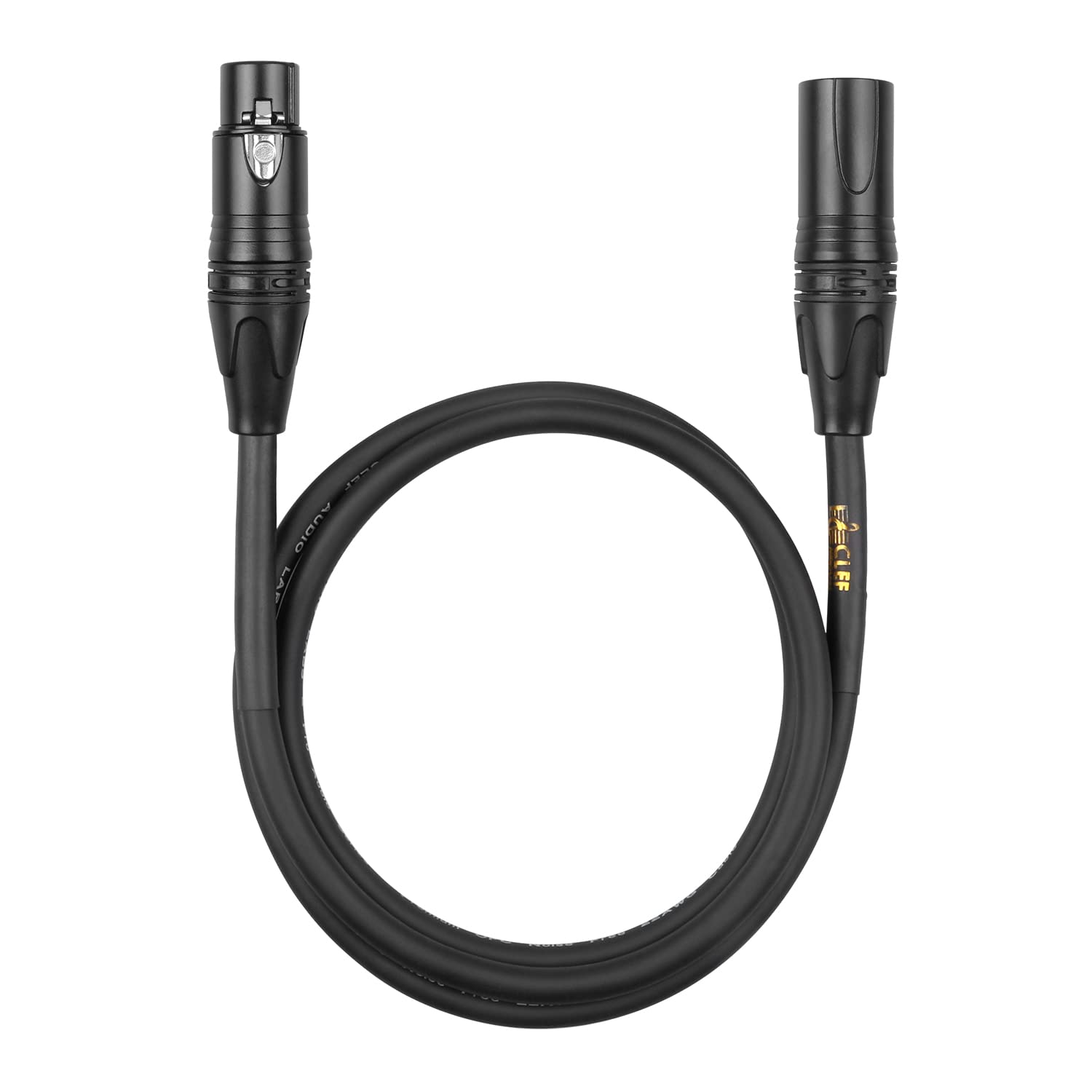 Clef Audio Labs Xlr Cable, 3 Feet [3 Pack] Male To Female Connections For Microphone And Audio Interface, Black Pvc Jacket, Zinc