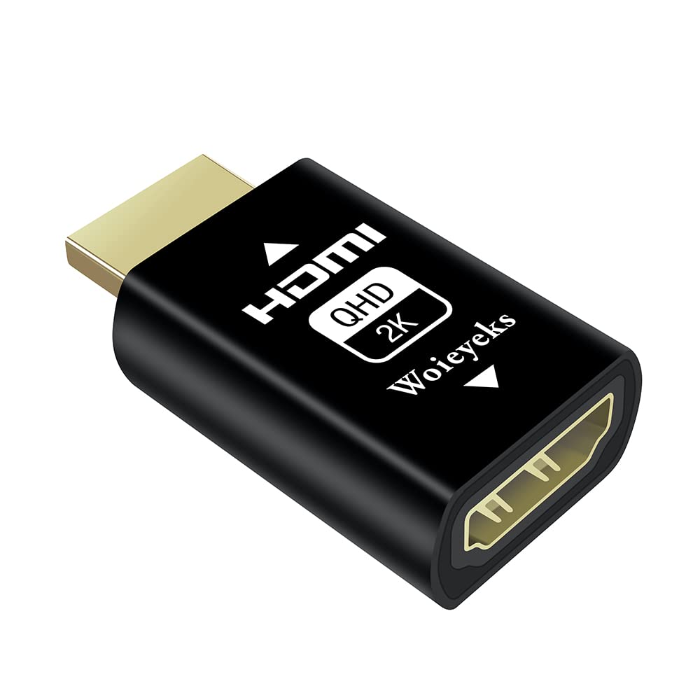 Woieyeks Hdmi Edid Emulator Passthrough Adapter,Female Port Connected To An External Display,For Extender/Kvm Switch/Av Receiver