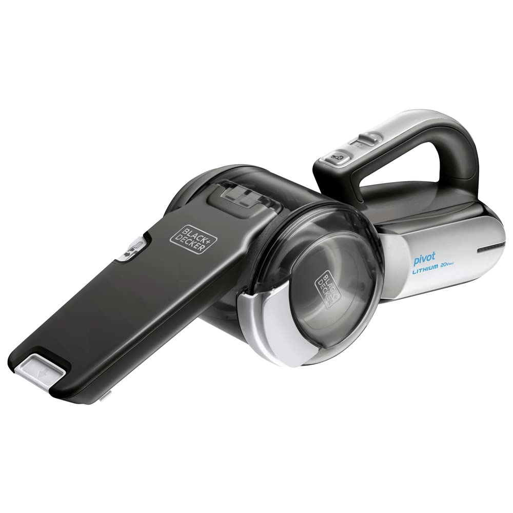 Black+Decker Dustbuster Pivot Vac Cordless Handheld Vacuum, Home And Car Vacuum With Crevice Tool And Pivot Nozzle (Bdh2000Pl)