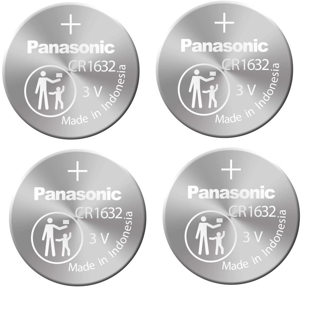 4Pcs Panasonic Cr1632 Cr 1632 3V Coin Lithium Battery, Remote Keyless Entry Transmitter Fob Battery