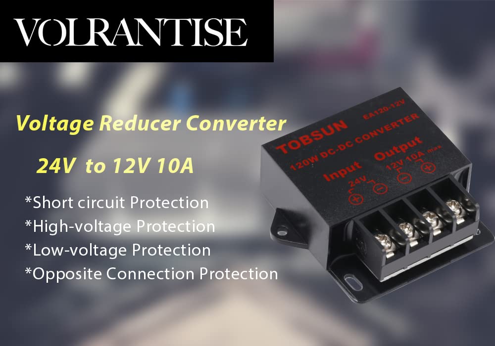 Dc 24V To 12V 10A Step Down Converter, 120W 10A Power Buck Voltage Regulator Reducer, Compact Transformer Module For Car, Truck,