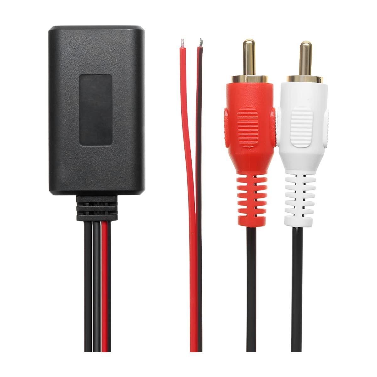 Auceli Car Universal Wireless Bluetooth Cable Adapter 2 Rca Aux Audio, Car Radio Connector Input Car Bluetooth Carb, 12V Stereo 