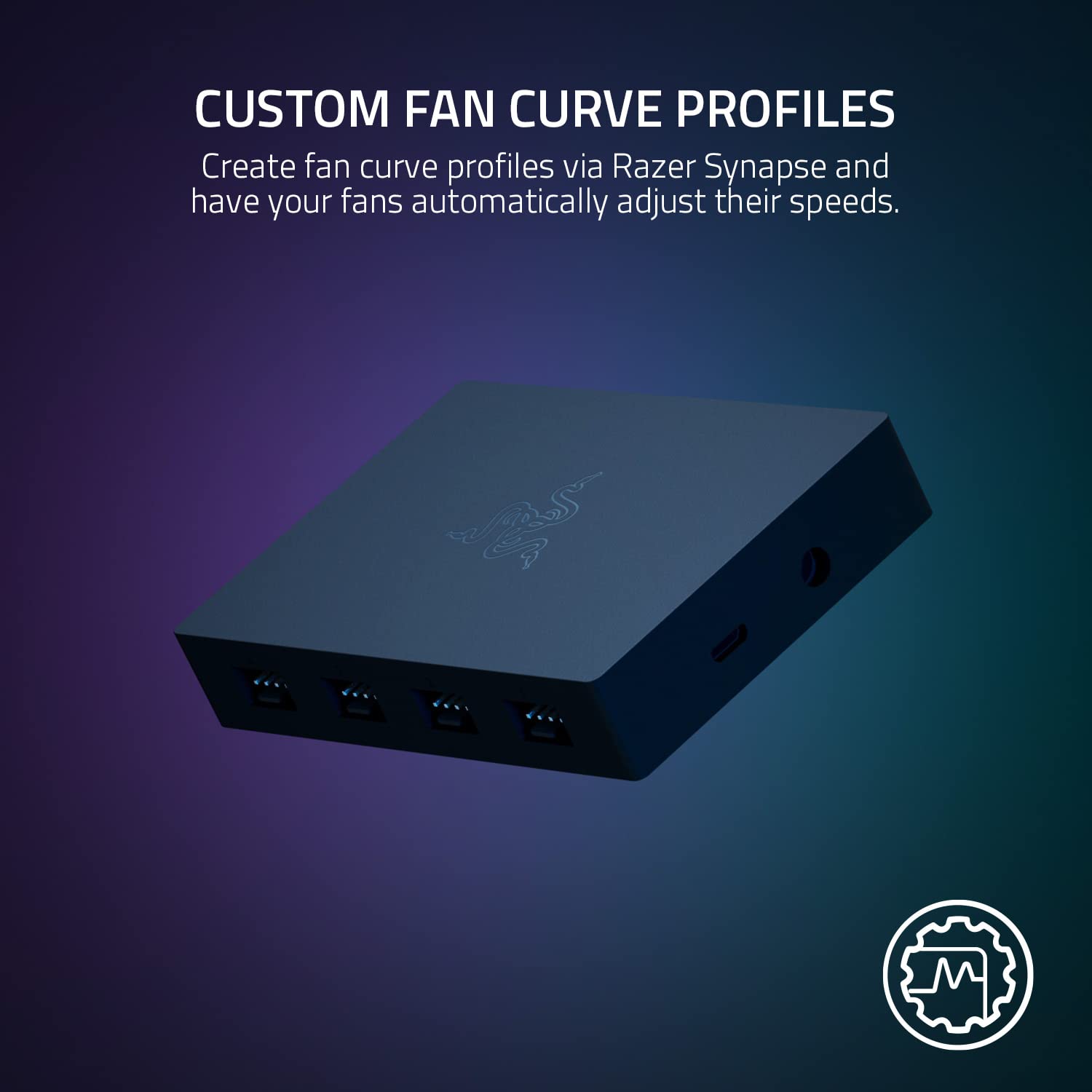 Razer Pwm Pc Fan Controller: Connects Up To 8 Fans   Custom Fan Curve Profiles   Convenient Fan Monitoring   Thin Profile