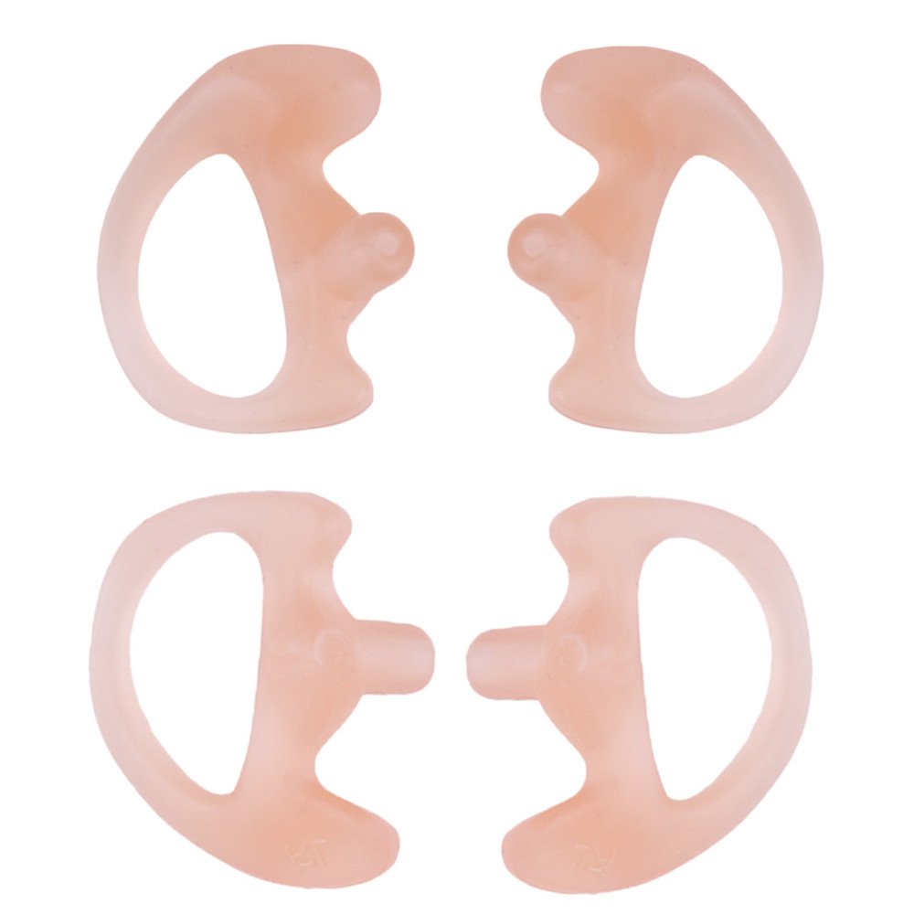 Airsn Replacement Earmold Earbud Earplug For Motorola Kenwood Two Way Radio Air Acoustic Coil Tube Audio Kits (Pink,2 Pair Small)