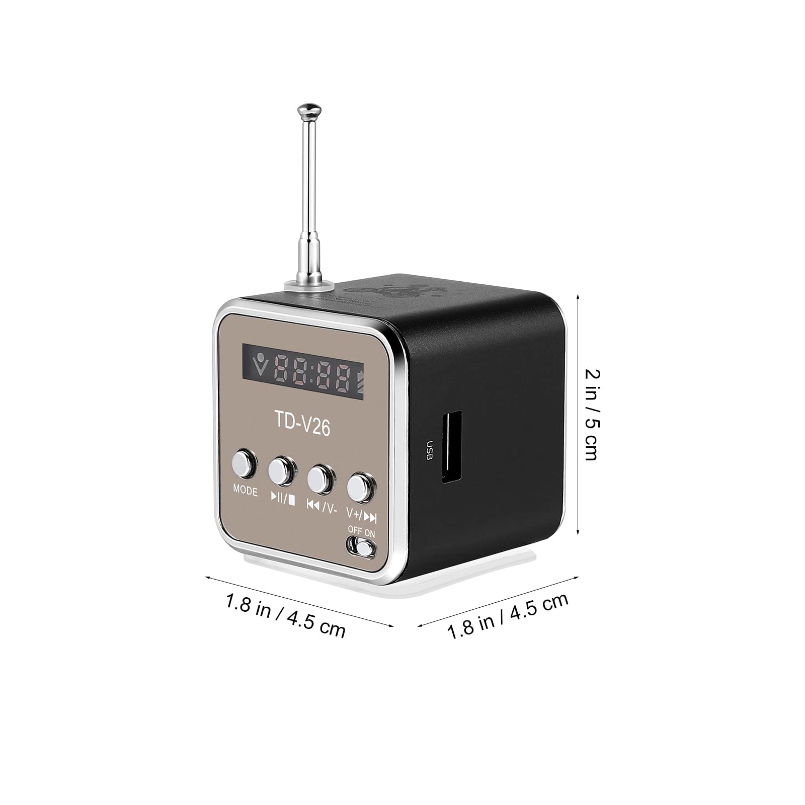 Hemobllo Mini Speaker Digital Portable Music Mp3/4 Player Micro Sd/Tf Usb Disk Speaker Fm Radio Mini Digital Display Screen Spea