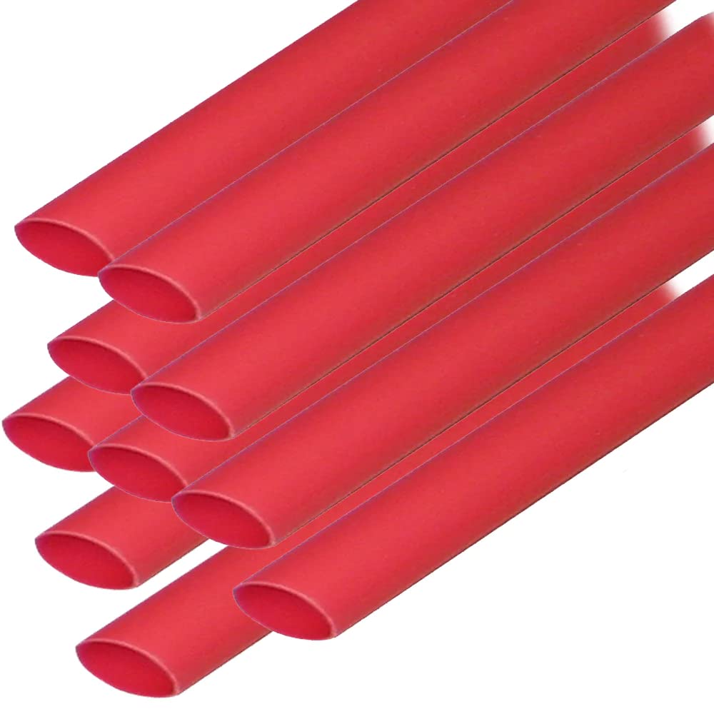 Ancor 302606 Heat Shrink Tubing, 3/16'' X 6'', Red, 10Pc,WBIASB07RVMKFQ7