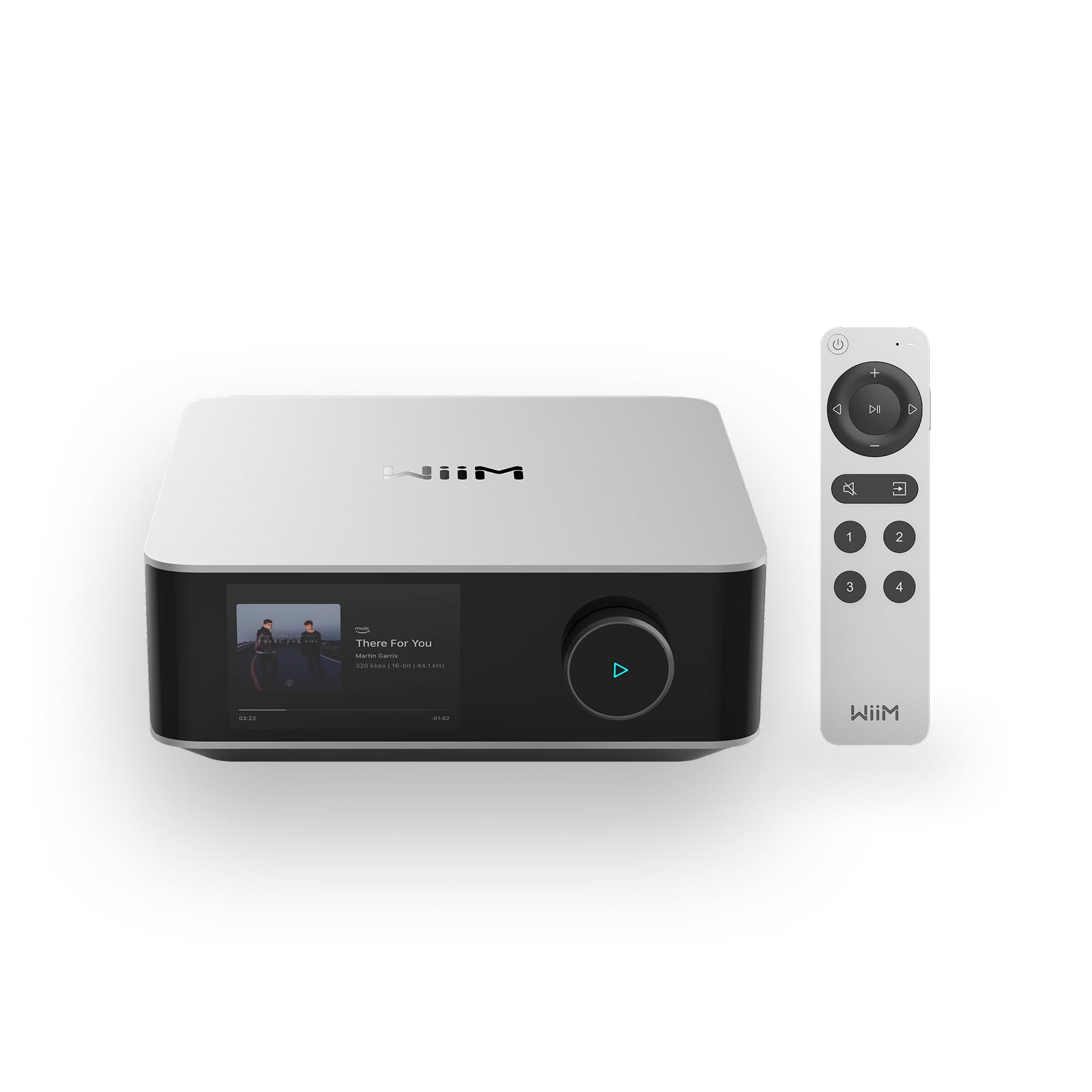 WiiM Amp Ultra with Voice Remote 2 | 100W Streaming Amplifier with Premium ESS ES9039Q2M DAC & Dual TI TPA3255 Amps | Built-in R