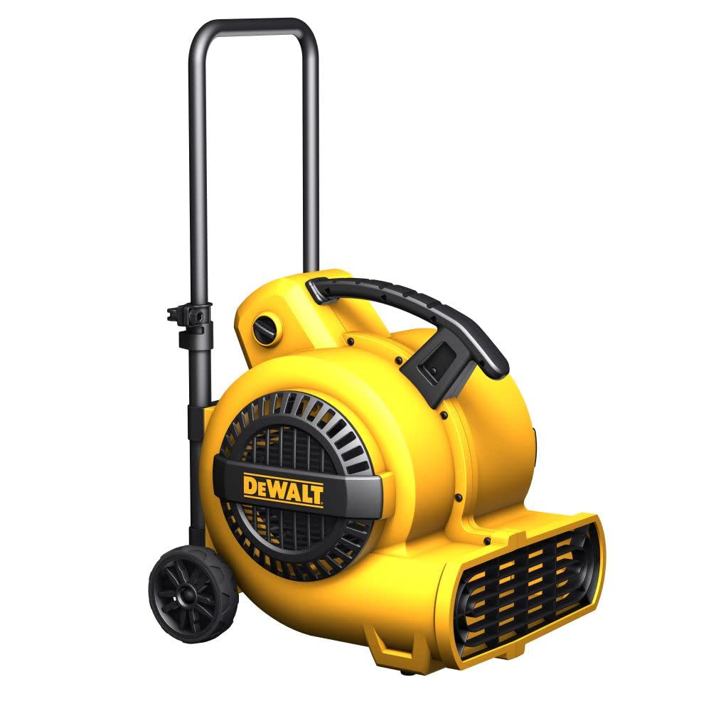 Dewalt 3/4 Hp Air Mover, 3 Speed Max 1800 Cfm Floor Fan, Portable Utility Blower Fan, Dxam 2818 Yellow