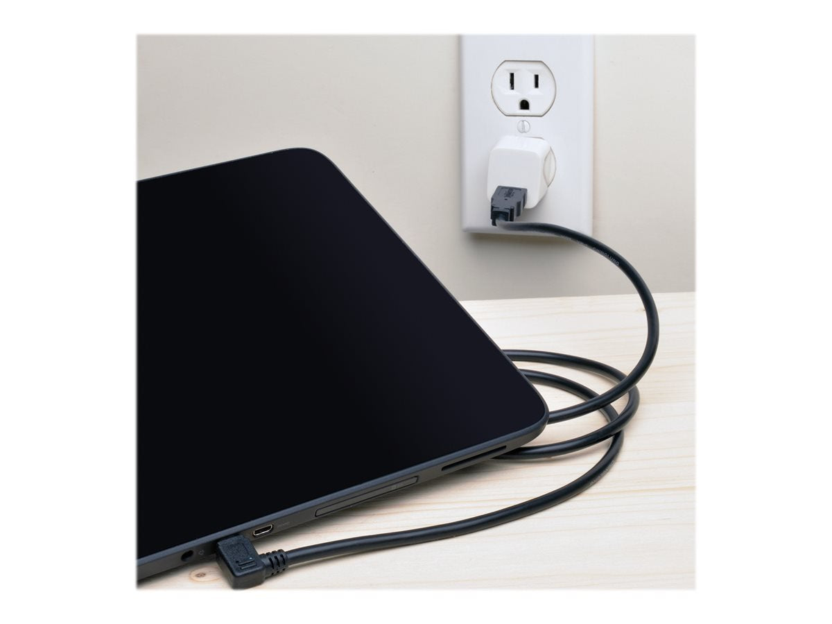 Tripp Lite Reversible Usb Charge Cable A To Right Angle 5-Pin Micro B (Ur05C-003-Rb),Black