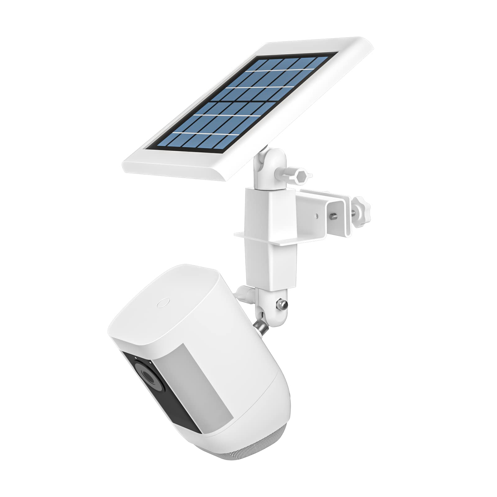 Holaca 2 In 1 Weatherproof Gutter Mount For Stick Up Cam Pro Solar Panel, Spotlight Cam Pro Battery And Stick Up Cam Plus Battery Outdoor Mount Accessories For Ring Super Solar Panel (White)