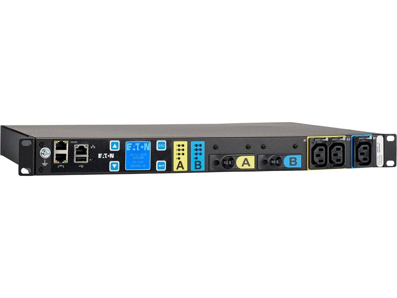 Eaton Electrical - EMAT08-10 - Eaton ePDU Managed 8-Outlet PDU - NEMA 5-15P - 8 x NEMA 5-15R - 120 V AC - 1.44 kVA - Network (RJ