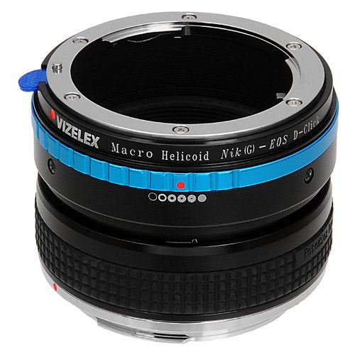 Vizelex Macro Focusing Helicoid for Nikon G and DX Lenses to Canon EOS DSLR Camera Body - Variable Magnification Helicoil with B