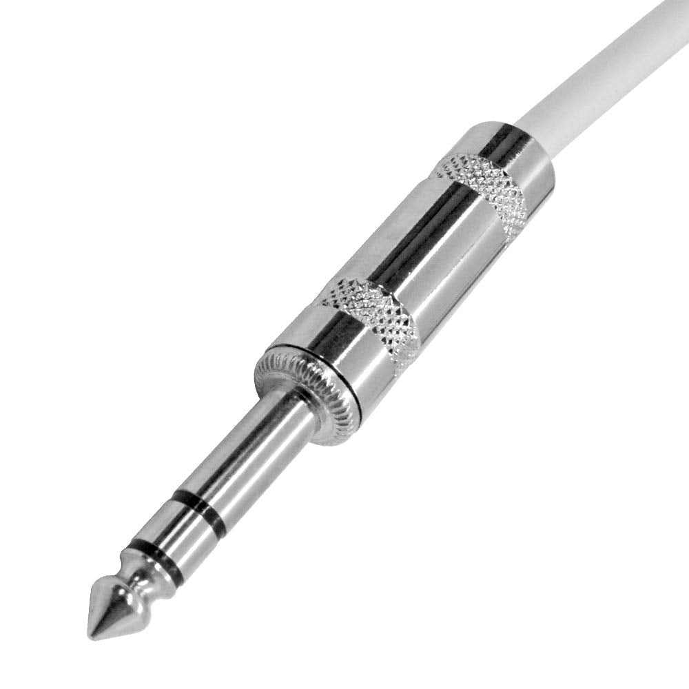 Seismic Audio - Satrxl-F25White-6Pack - 6 Pack Of 25 Foot White Xlr Female To 1/4 Inch Trs Patch Cables- 25' Professional Audio