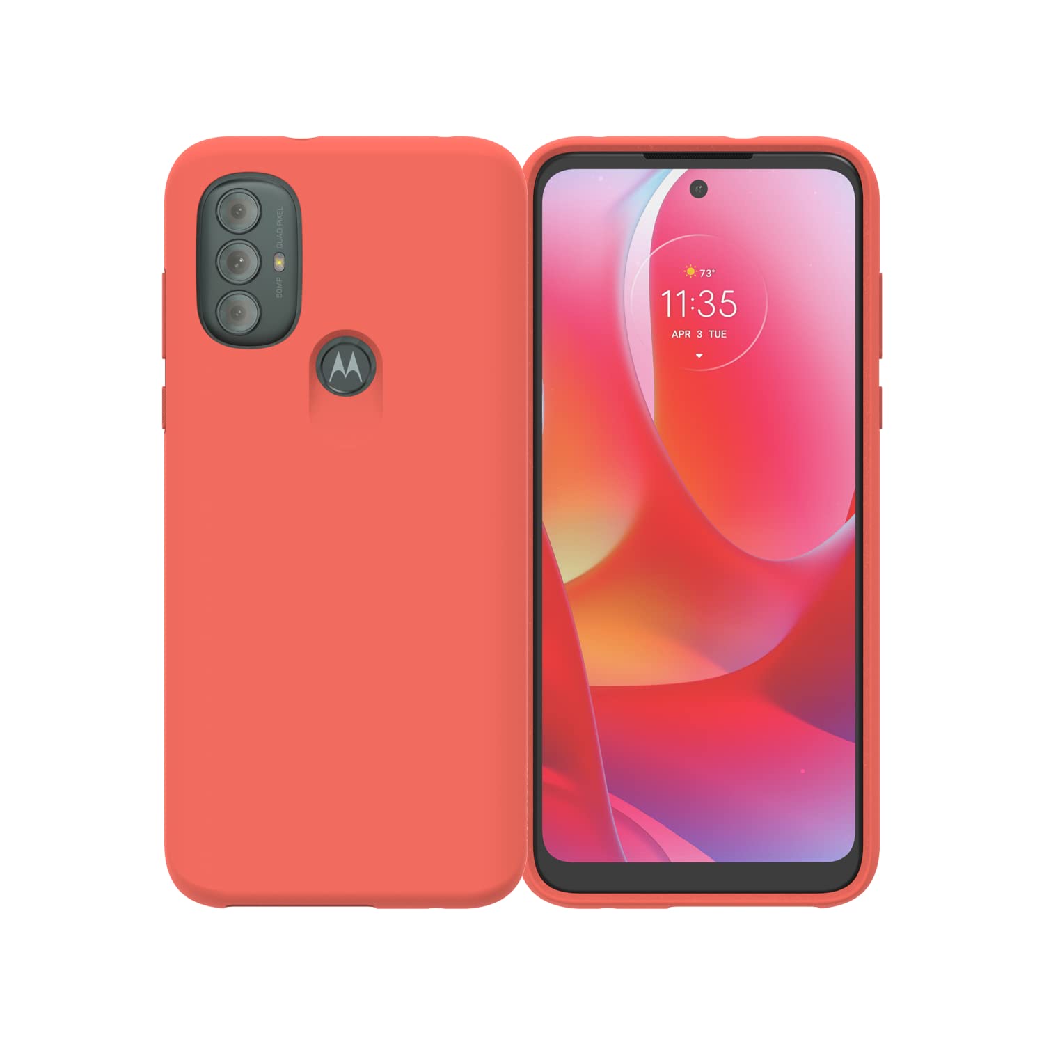 Motorola Moto G Power (2022) Protective Case- Precision Fit, Stylish Shock Absorbing Phone Cases -Living Coral