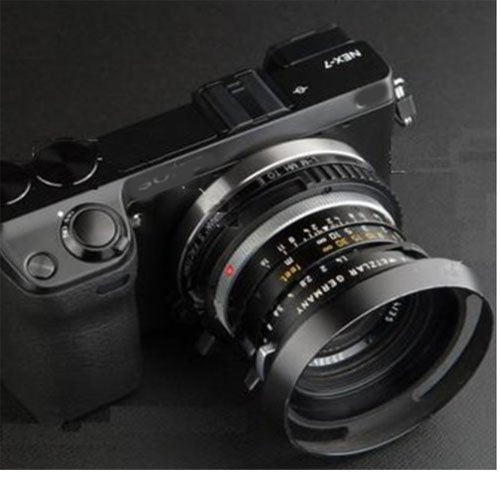 48Mm Black Metal Tilted Vented Lens Hood Shade Compatible With Ql17 Giii R35 F2 F2.8 R50 R28 E48 With A&R Cleaning Cloth