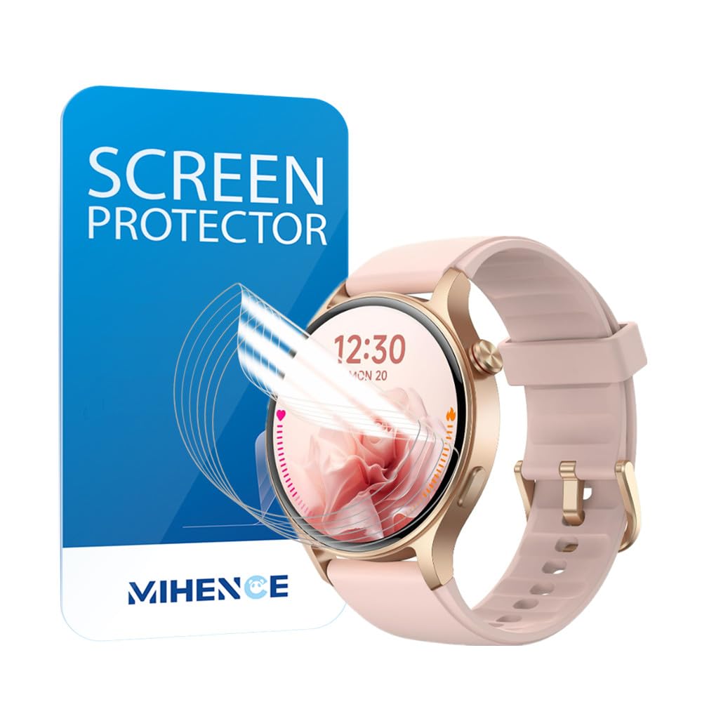 Mihence Screen Protector For Ar-01 / Gtx18 Smart Watch, Tpu Hd Protective Film Compatible For Fitpolo 1.3'' Smartwatch/Compatibl