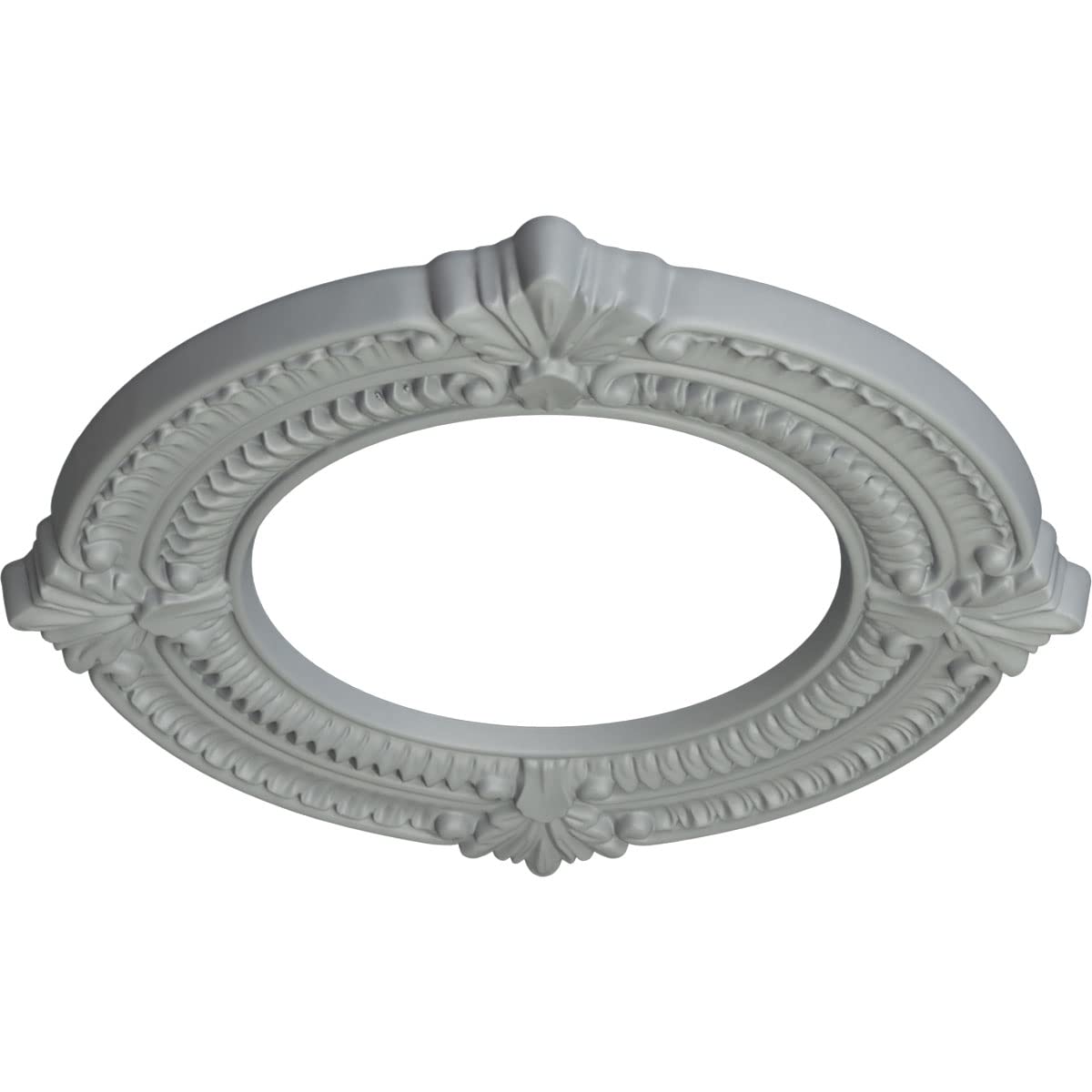 Ekena Millwork Cm11Bn Benson Ceiling Medallion, 11 1/8''Od X 6 1/8''Id X 5/8''P, Factory Primed