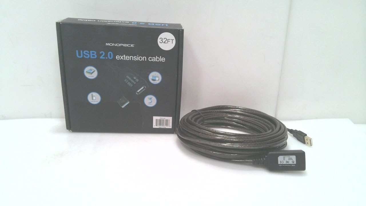 Monoprice 32 USB 2.0 A Male to A Female Active Extension/Repeater Cable (6149)
